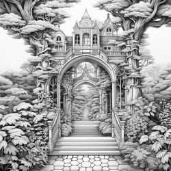 archway leading to a garden