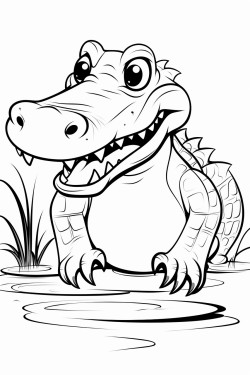 alligator with letters a  coloring images for kids 3 years old