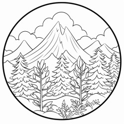 evergreen virtual academy heading with evergreen trees and flowers