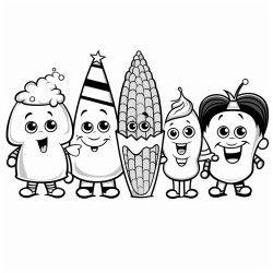 7candy corn characters