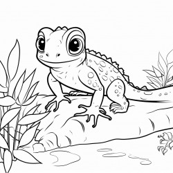 a newt in the forest