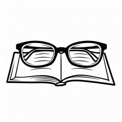 a pair of reading glasses on an open book