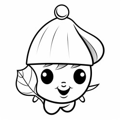 a cute acorn with a cap