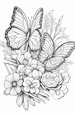 fantasy butterfly flowers