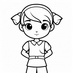 a little girl crossing arms