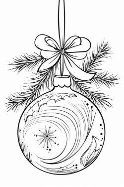 eine weihnachtskugel mit verzierungen