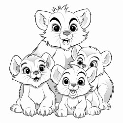family cubs of allegator