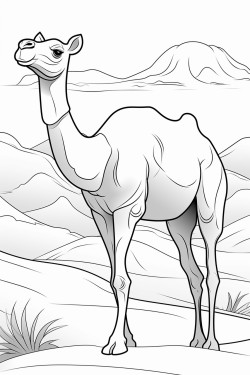camel in the desert