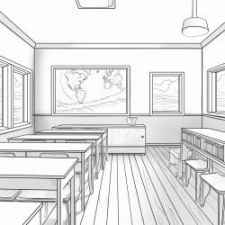 classroom that has been left for summer