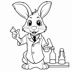 lab technician rabbit