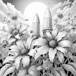 space shuttle sunflowers