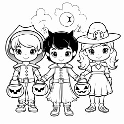 halloween style cartoon characters for kids