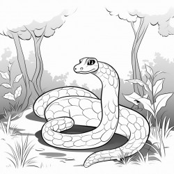 a snake in the forest