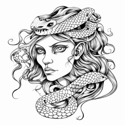 scary half human half snake