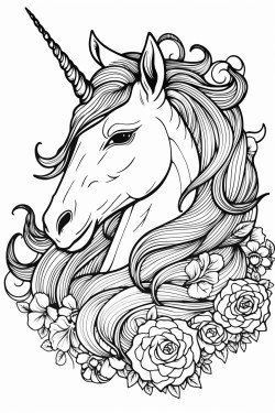 unicorn dengan temanya yang cantik