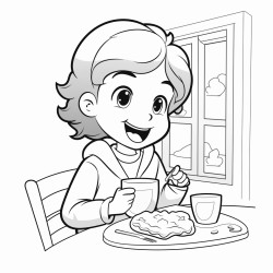 girl who eats breakfast