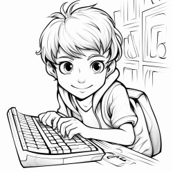 laptop keyboard mouse boy