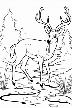 deer drinking from water who has cwd