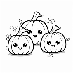 halloween themed coloring page pumpkins