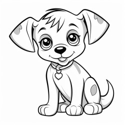 cute puppy looking back