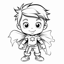 super hero kid in school