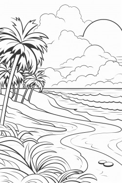 golf course near beach at sunset