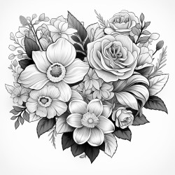 heart shaped  flowers all kind