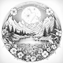mandala in a mountains