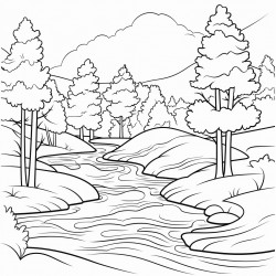 river and trees