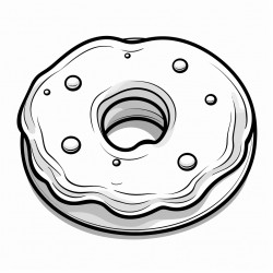donut sweetened dough fried in the shape of a ring