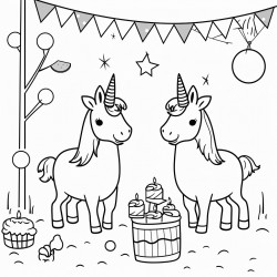 licorns at a birthday party