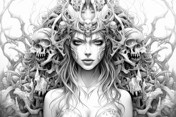 female worriors with tattoos all over body