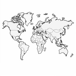 blank world map