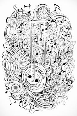 a page full of music notes with sve choir in large letters in the middle