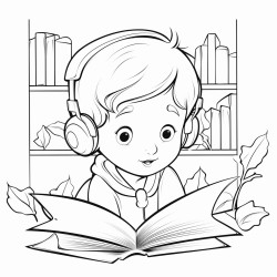 a picture of a child listening to a wise adult