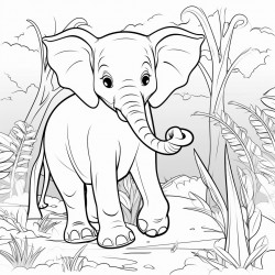 elephant in the jungle