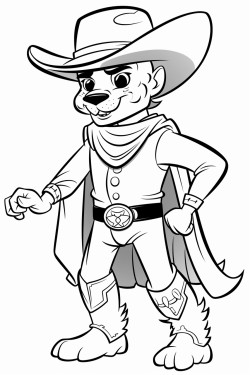a nice panther dressed up as a cowboy with the words howdy panther