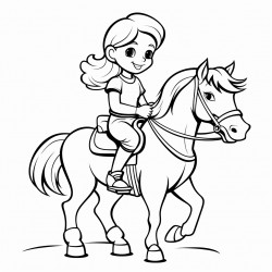 a girl riding a horse