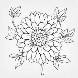flower coloring page