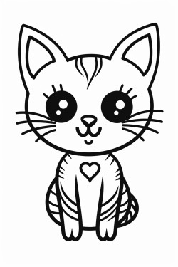 cat profile for kids with cute playful  and whimsical illustrations