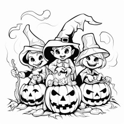 un coloriage cod sur le thme dhalloween en utilisant lindicatif prsent dans les premiers et deuximes groupes de verbes