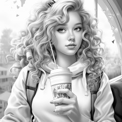 16 year old girl drinking boba