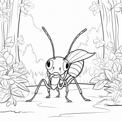 ant in the forest painting