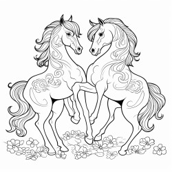 horses dancing