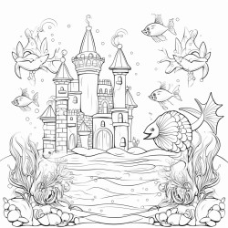 mermaids seahorses crabs castles bubbles