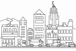 building citu coloring page