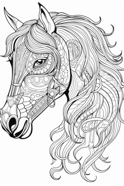 pretty horse with medium details