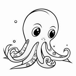 a cute and bold icelandic squid