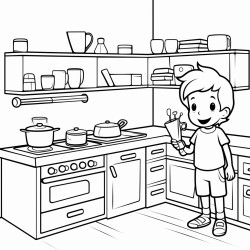 a kitchen of a child