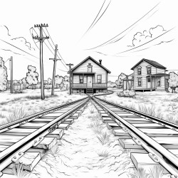 abandoned railroad crossing intersection